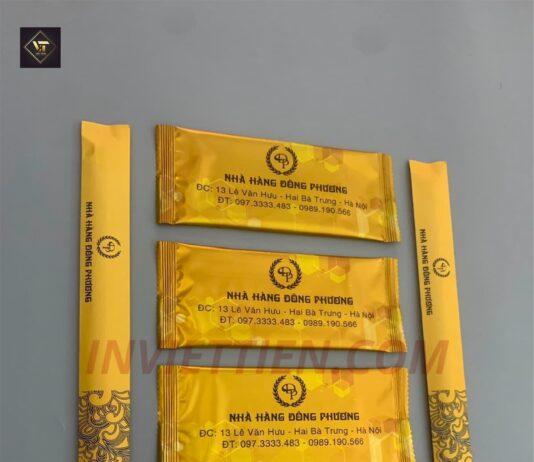 Công ty In VIệt Tiến chuyên sản xuất in vỏ bao đũa cho nhà hàng, tiệc cưới giá đẹp giá rẻ tại Huế, QUảng Bình, Quảng Trị