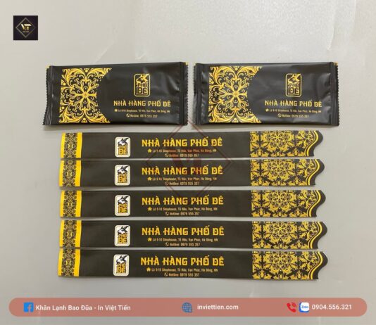 Công ty In Việt Tiến chuyên sản xuất in khăn lạnh, khăn giấy ướt cho nhà hàng, karaoke giá rẻ sỉ tại Cà Mau, Bạc Liêu, Sóc Trăng, Trà Vinh