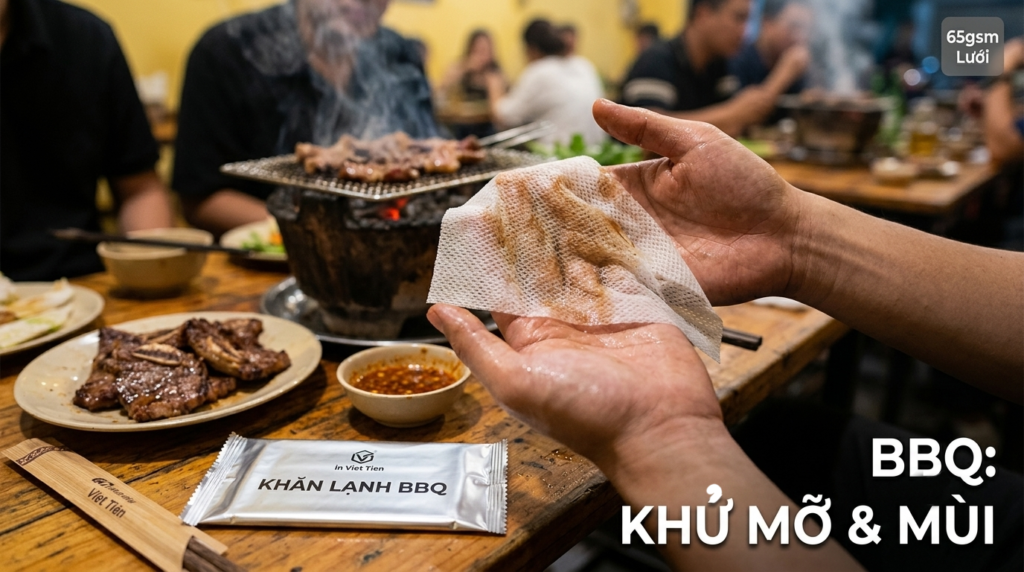 Giải Pháp Khăn Lạnh Cho Nhà Hàng Lẩu Nướng BBQ: Khả Năng Tẩy Dầu Mỡ & Khử Mùi Triệt Để 2 Giải Pháp Khăn Lạnh Cho Nhà Hàng Lẩu Nướng BBQ Khả Năng Tẩy Dầu Mỡ & Khử Mùi Triệt Để
