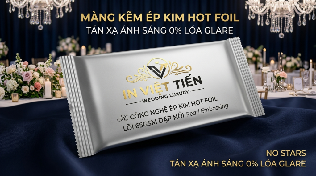 MÀNG KẼM ÉP KIM HOT FOIL TÁN XẠ ÁNH SÁNG 0% LÓA GLARE