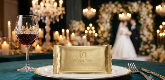 In Khăn Lạnh Tiệc Cưới TPHCM: Vải 65gsm & Màng Kẽm Ánh Kim In Khăn Lạnh Tiệc Cưới TPHCM Vải 65gsm - Màng Kẽm Ánh Kim VIP